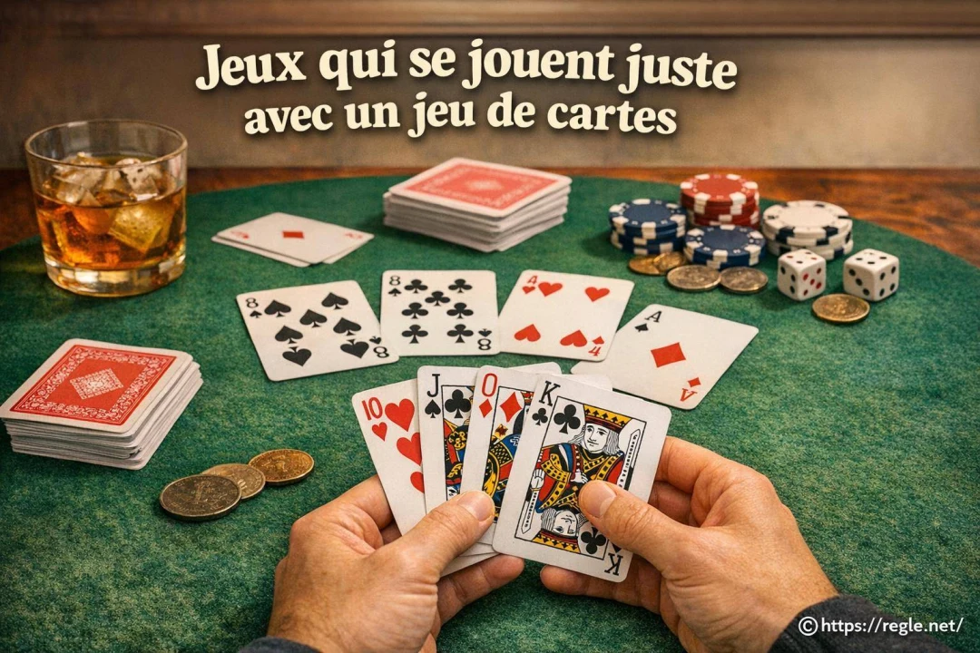 Jeux qui se jouent juste avec un jeu de cartes