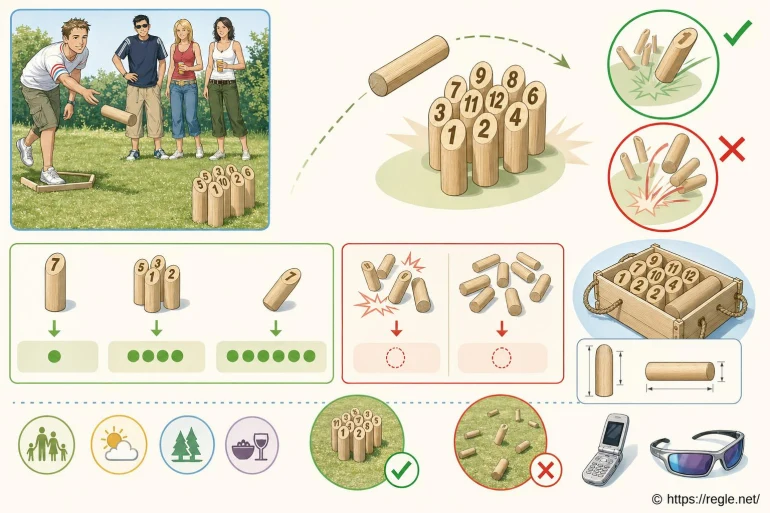 Jeu de quilles finlandaises en bois