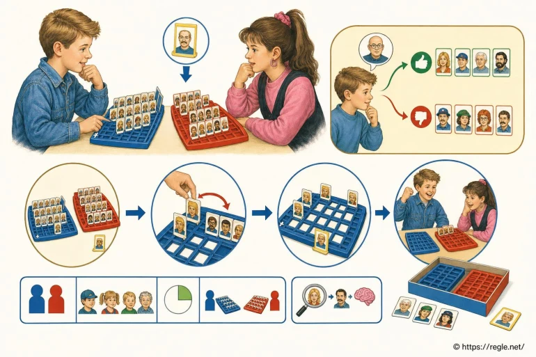 Enfants jouant au jeu de société Qui est-ce