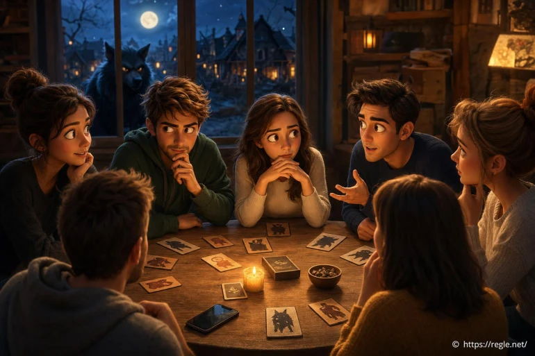 Groupe de jeunes jouant à un jeu de cartes