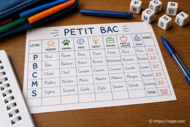 Règles du petit bac : comment jouer et compter les points