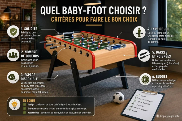Quel baby-foot choisir ? critères essentiels pour faire le bon choix