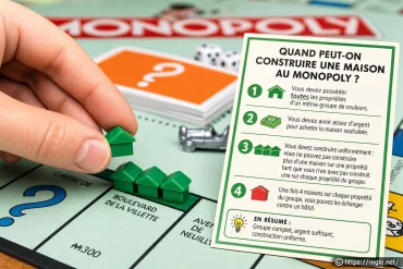 Quand peut-on construire une maison au Monopoly ?