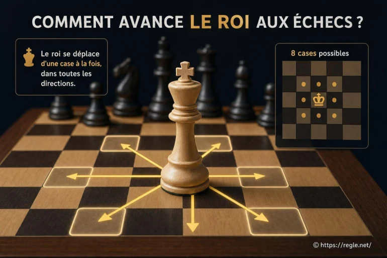 Comment avance le roi aux échecs ?
