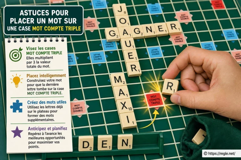 Astuces pour placer un mot sur une case mot compte triple