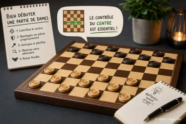 Comment bien débuter une partie de dames ?