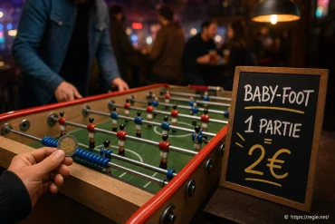 Combien coûte une partie de baby-foot ?