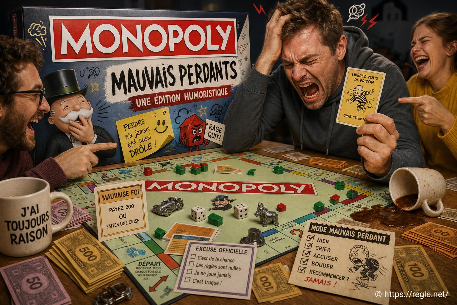Monopoly mauvais perdants : découvrez une édition humoristique pleine de surprises