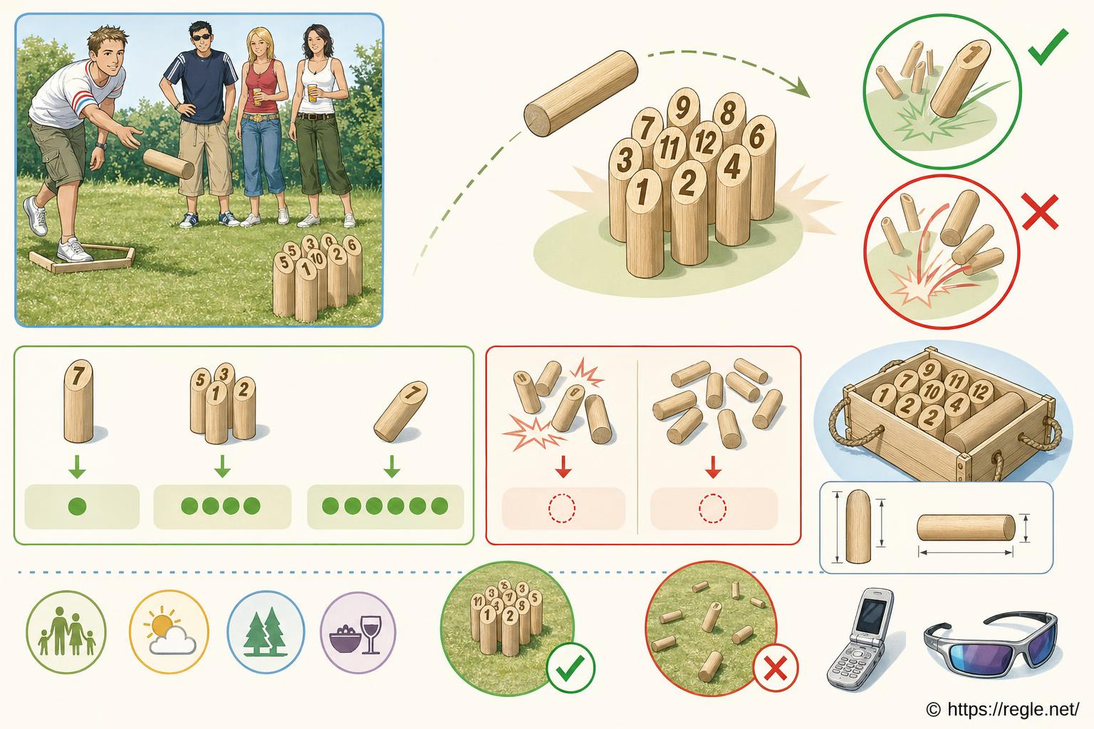 jeu de quilles finlandaises en bois