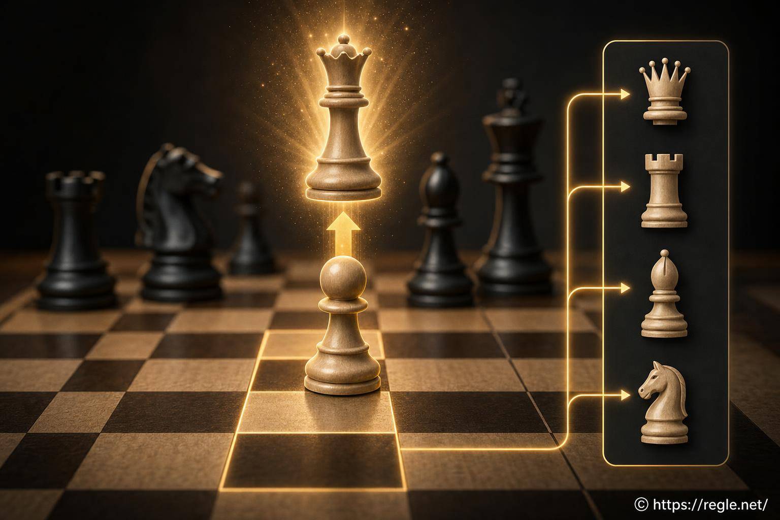 Promotion du pion aux échecs : comment ça marche et pourquoi l’utiliser