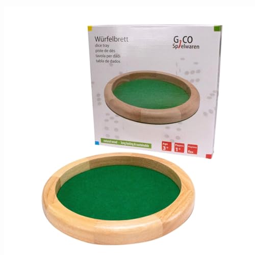 GICO Piste de Jeu de dés/Planche à dés Ronde et Grande en Bo