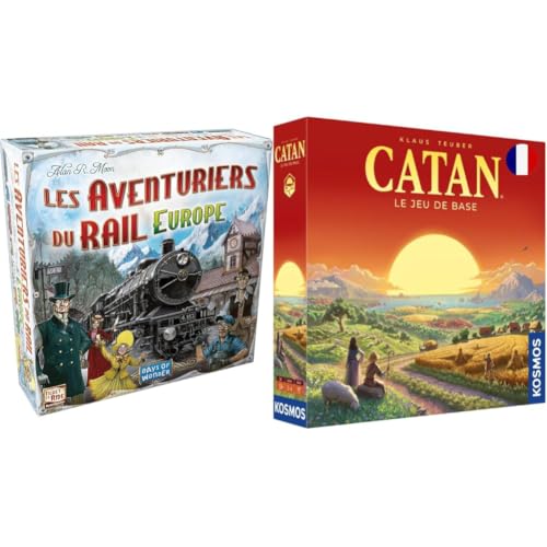 Lot Asmodee LES AVENTURIERS DU RAIL : Europe Jeu de Société 