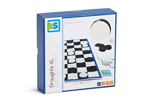 BS Toys Dame XL - Damier Géant en Bois pour Un Plaisir Strat