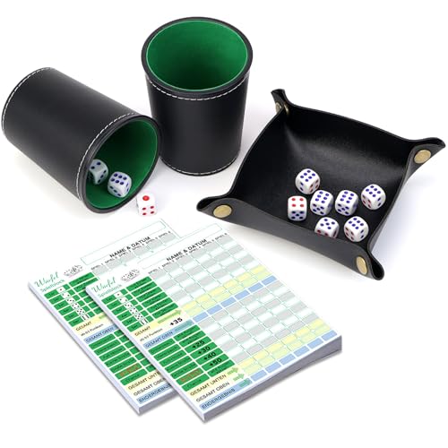 BHHTBB Gobelets à Dés en Cuir Gobelet De Jeux De Dés Double 