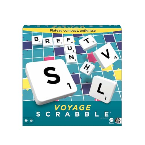 Mattel Games Scrabble Voyage, édition Miniature 20 x 20 cm, 