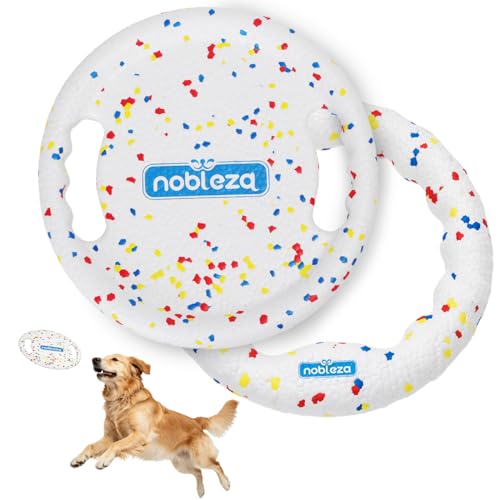 Nobleza 2 Pcs Frisbee pour Chien, Disque Volant Résistant au