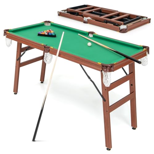 COSTWAY Table de Billard Americain Pliable avec Accessoires(