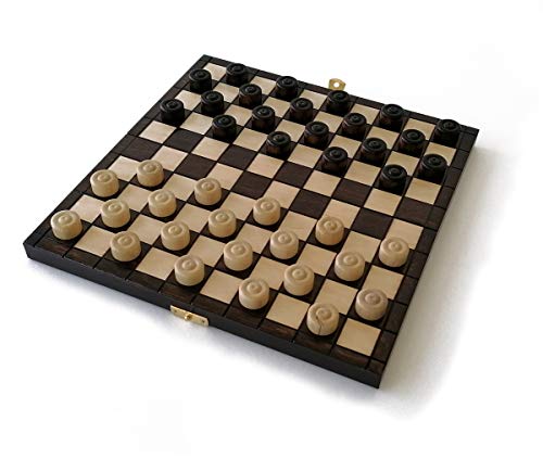 Jeu DE Dames L - Damier de Taille 28 x 28 cm, Fabrication Ar