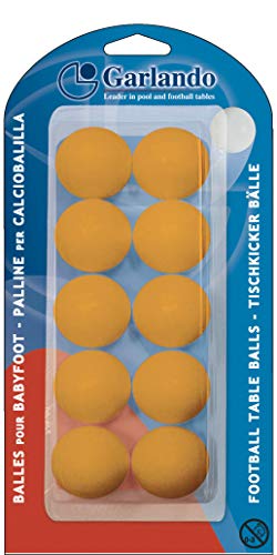 Garlando Lot de 10 balles de Baby-Foot Standard Orange 33,1