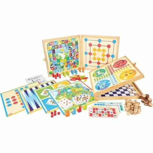 JEUJURA - Coffret de Jeux Classiques - 150 Règles Incluses -