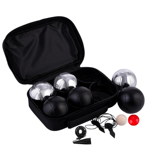 Engelhart Boule De Petanque Metal Lot De 6 Boules Noir et Ch