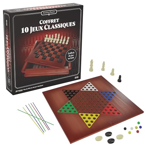 Goliath - Mallette Multi Jeux en Bois - 10 Jeux de Société C