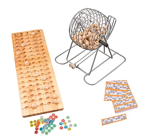 Engelhart - Jeu de Loto en Bois avec sphère métal 18 cm de d
