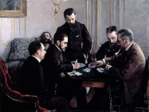 GerRit Poster sur toile sans cadre 58 x 90 cm Le jeu Bezique