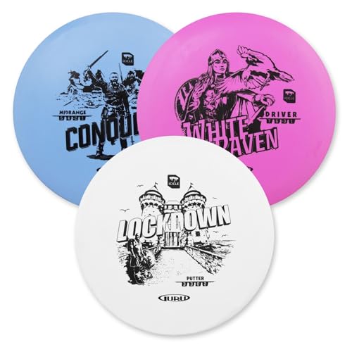 Guru Disc Golf Starter Set, 3 Disques Frisbee à Lancer à nIm