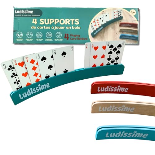 Ludissime Porte-Cartes à Jouer en Bois - 4 Supports Jeux bel
