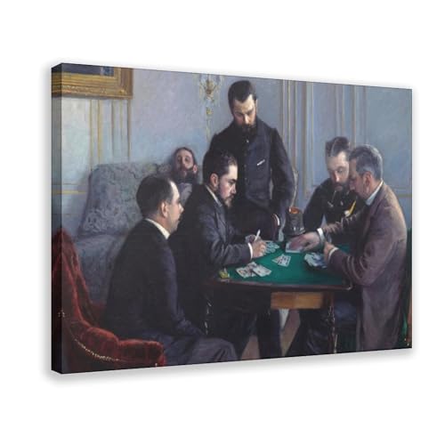 WCYB Impression sur toile The Bezique Game de Gustave Caille
