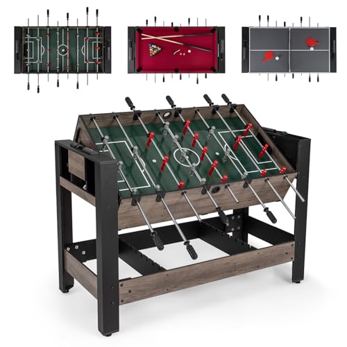 COSTWAY 3 en 1 Table de Baby-Foot Pivotante avec 26 Joueurs,