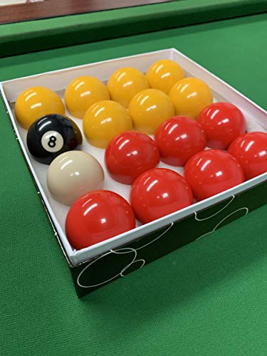 Rouge et Jaune 2 Set Boules de Billard (1 7/8 Pouces Cue Bal