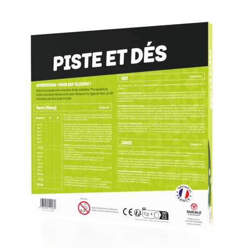LA DUCALE - Piste de Dés de 33 cm avec 5 Dés de Yams et 21 J