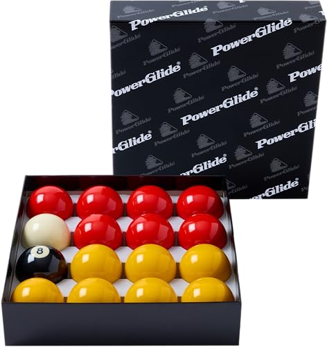 POWERGLIDE - Boules de Billard (5,08 cm) (Rouge/Jaune)