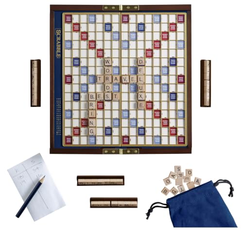 WS Game Company Scrabble Deluxe Travel Edition - Jeu de soci