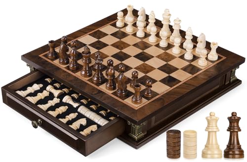 Jeu d'échecs magnétique bois portable