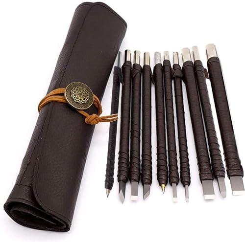 10Pcs Outil De Sculpture Sur Pierre Burins, Outils À Découpe