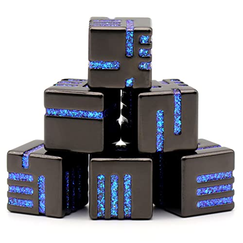 HNCCESG Dés JDR 6 Faces en Métal, Dés de Jeux pour Donjons e