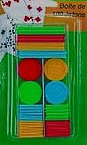 KIMPLAY LOT 10 Boite DE 100 JETONS pour Jeu DE BELOTE COINCH
