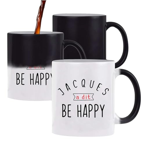 Otshirt Tasse Magique Jacques a dit Be Happy | Mug qui chang