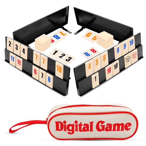 Rummy Voyage Classique Jeu, Rummy Voyage avec 106 Carreaux, 