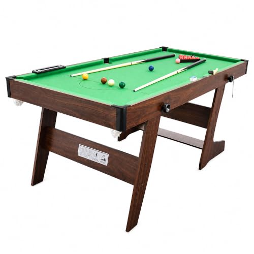 Hyner Table de Billard Pliable 183cm, Table de Billard Gain