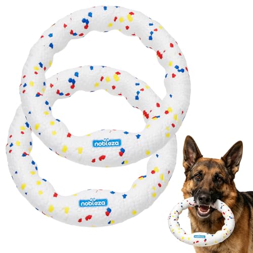 Nobleza 2 Pcs Frisbee pour Chien, Disque Volant Résistant au