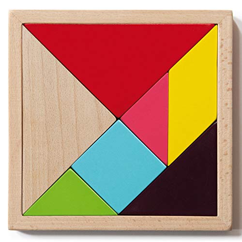 Remember TG1 Tangram Challenge Jeu de Ponte en Bois pour Enf