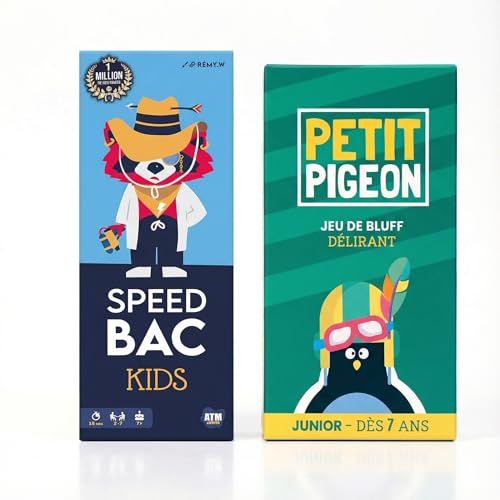 ATM Gaming Lot de 2 Jeux pour Enfants - Speedbac Kids + Peti