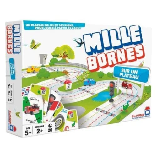 Dujardin Mille Bornes sur Un Plateau, Jeu Familial – Dès 5 Ans
