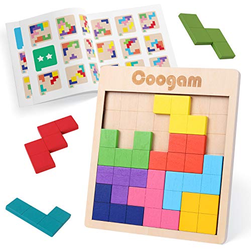 Coogam en Bois Tangram Puzzle modèle Bloque Le Jeu de Casse-