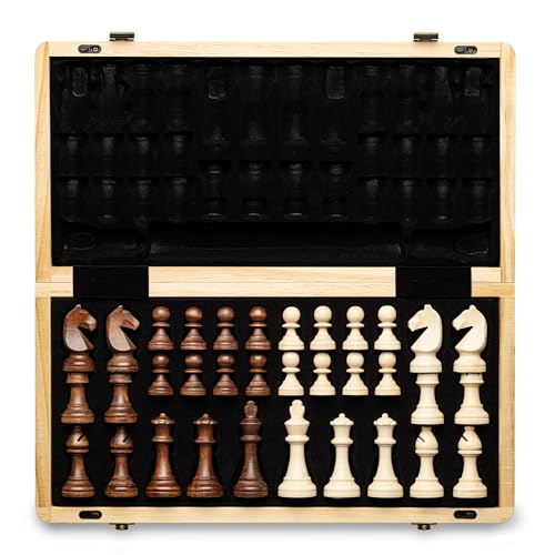 Jeu d'échecs magnétique bois pliable