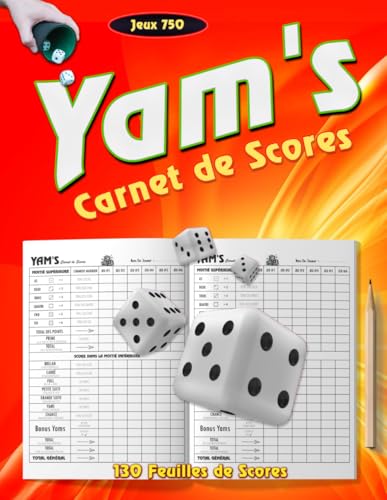 Yams Carnet de Scores: 130 Feuilles de Scores, Bloc Yams pou